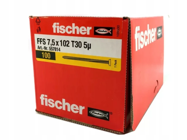 Opakowanie wkrętów Fischer FFS 7,5x102 T30