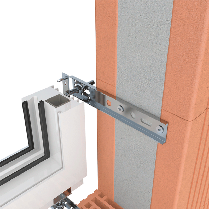Przykład bocznego mocowania okna konsolą KNELSEN WM